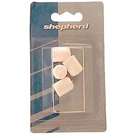 SHEPHERD Shepherd 9106 4 Count .63 in. White Plastic Leg Tips 9106